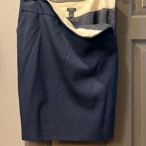 Classic j crew navy pencil skirt